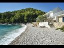 Апартаменты Mateo - by the beach; A1 Delia(5), A2 Mateo(4), A3 Mini(3+2) Залив Сказане (Гдинь) - Остров Хвар  - Хорватия - пляж