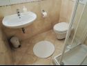 Апартаменты Smilja - 150 m from pebble beach: A1(2+2), A2(2+1), SA3(2) Башка Вода - Ривьера Макарска  - Апартамент - A1(2+2): ванная комната с туалетом