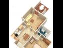 Апартаменты и комнаты  Cvita - 150 m from pebble beach: SA1(2), A2(2+1), SA3(2), A4(4) Бол - Остров Брач  - Апартамент - A2(2+1): поэтажный план