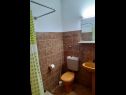 Апартаменты Vig - 60 m from beach: A1(5), A2(4) Повлья - Остров Брач  - Апартамент - A1(5): ванная комната с туалетом