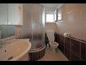 Апартаменты Mihovilovic - 50 m from beach: A1(4), A2(6+1), A3(4+2), A4(2+1) Слатине - Остров Чиово  - Апартамент - A4(2+1): ванная комната с туалетом