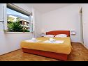 Апартаменты Zrine - comfortable with a balcony: A1(2+2) Макарска - Ривьера Макарска  - Апартамент - A1(2+2): спальная комната