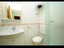 Апартаменты и комнаты  Ljuba - 130 meter from sea SA1(2), SA2(2+1), SA6(2+1), A4(2+1), R3(2+1), R7(2+1) Макарска - Ривьера Макарска  - Студия- апартамент - SA6(2+1): ванная комната с туалетом