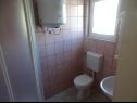 Апартаменты Don - 90m from the sea: A4(5), SA1 2S(2), SA2 2R(2) Диньишка - Остров Паг  - Студия- апартамент - SA2 2R(2): ванная комната с туалетом