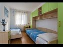 Апартаменты Petar - 50 m from sea: A1(4+2) Задар - Задар Ривьера  - Апартамент - A1(4+2): спальная комната
